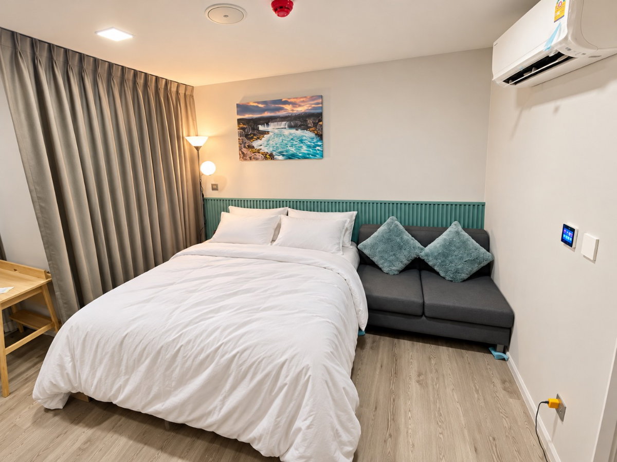 รูป 🏝️ 𝗞𝗔𝗩𝗘 𝗧𝗢𝗪𝗡 𝗜𝗦𝗟𝗔𝗡𝗗 ✨ | ตึก C ชั้น 6 | ขนาด 𝟮𝟮.𝟲 ตร.ม. | วิวนอก 🌿 | เครื่องใช้ไฟฟ้าครบ | ค่าเช่า 𝟭𝟭,𝟬𝟬𝟬 บาท/เดือน‼️ - รูปที่ 2/10