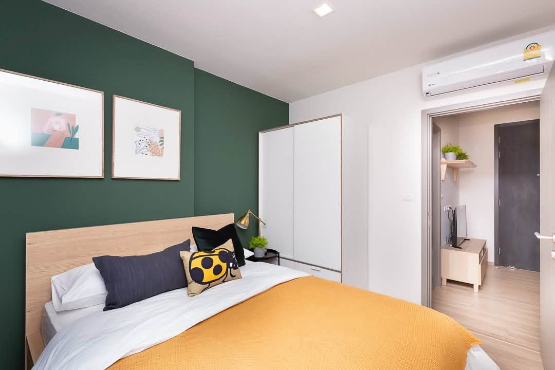 รูป ขาย / เช่า คอนโด THE BASE Garden Rama 9  ขนาด 31.83 ตร.ม. | ชั้น 23 1 ห้องนอน | 1 ห้องน้ำ ครัวแยก มีประตูกั้น วิวเปิดโล่ง รับแดดเช้า ช่วงบ่ายไม่ร้อน - รูปที่ 5/15