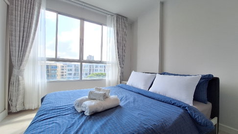 ❇️Condo for rent at D Condo Sign (pool view), located next to Central Festival. Building B, 8th floor, 30 sq.m. : 1 bedroom, 1 bathroom, 1 kitchen. 