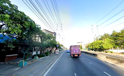 ที่ดิน พระประแดง สมุทรปราการ : ขายที่ดินเปล่า ผังสีม่วงสมุทรปราการ ซอยบางหัวเสือ ใกล้ BTS ปู่เจ้า  