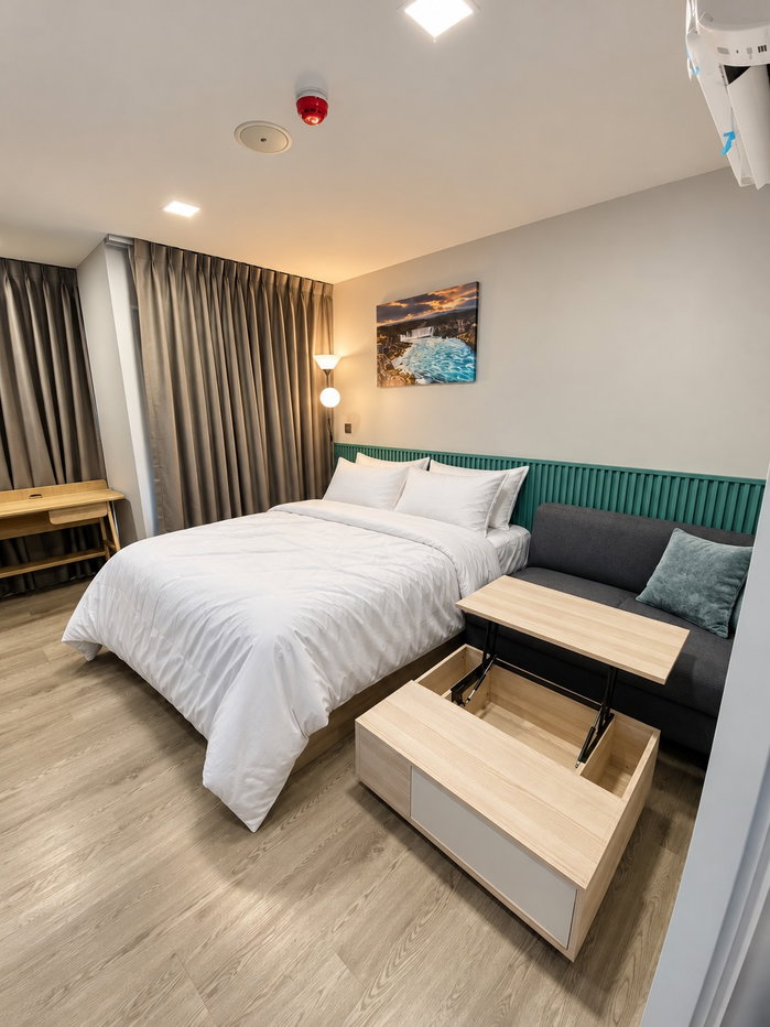 รูป 🏝️ 𝗞𝗔𝗩𝗘 𝗧𝗢𝗪𝗡 𝗜𝗦𝗟𝗔𝗡𝗗 ✨ | ตึก C ชั้น 6 | ขนาด 𝟮𝟮.𝟲 ตร.ม. | วิวนอก 🌿 | เครื่องใช้ไฟฟ้าครบ | ค่าเช่า 𝟭𝟭,𝟬𝟬𝟬 บาท/เดือน‼️ - รูปที่ 3/10