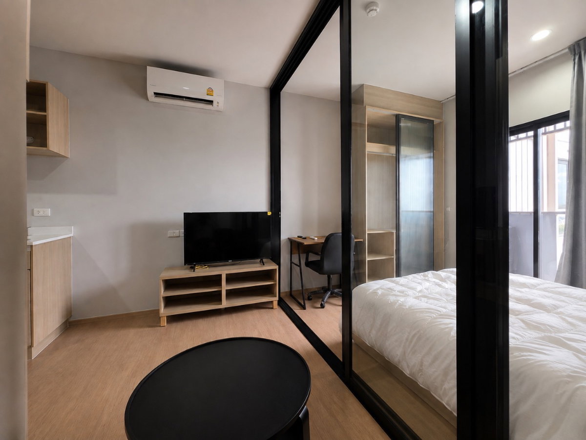 รูป 🏙️ 𝗖𝗢𝗠𝗠𝗢𝗡 𝗧𝗨 ✨ | ชั้น 𝟮𝟰 | ขนาด 𝟮𝟳 ตร.ม. | คอนโดใกล้ ม.ธรรมศาสตร์ รังสิต 🎓 | ค่าเช่าเพียง 𝟭𝟮,𝟬𝟬𝟬 บาท/เดือน‼️ - รูปที่ 2/7
