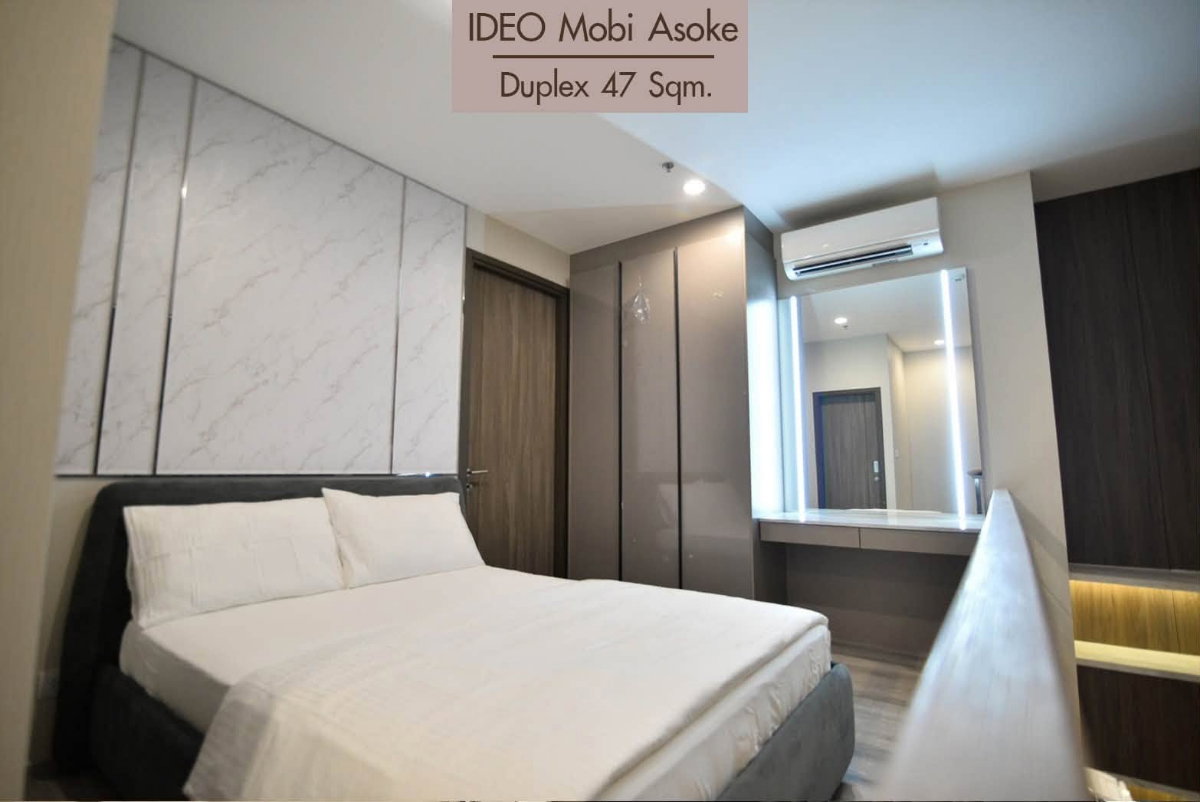 picture P-029 💢 For rent: 35,000 🌵🌈 47 sqm. 🔑 2-story duplex, Ideo Mobi Asoke 🌵🌈 - 3/10