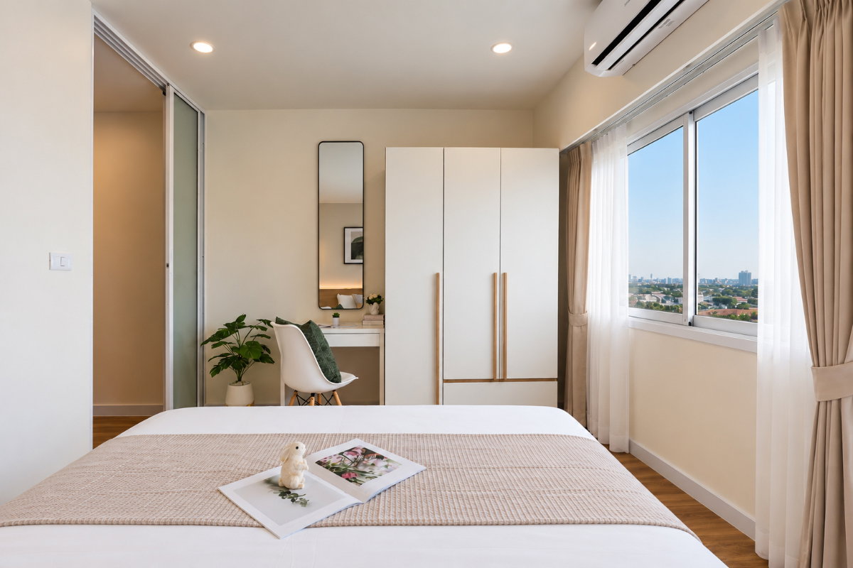 รูป 🔥✨ ขายด่วน! THE TRIO GARDEN ศรีนครินทร์ 38 🏡 ห้องตกแต่งใหม่ 2 ห้องนอน | 54 ตร.ม. | เพียง 2.59 ล้านบาท! - รูปที่ 9/18