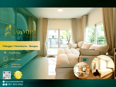 Houses for rent Raffles International College : UV01964 - Villaggio 3 Srinakarin - Bangna : MegaBangna 