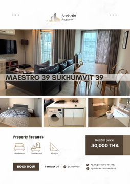 🐶🛁 For rent ✨ Maestro 39 Sukhumvit 39 ✨ NO-133