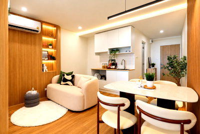 ขายคอนโด : 🔥✨ ขายด่วน! THE TRIO GARDEN ศรีนครินทร์ 38  🏡 ห้องตกแต่งใหม่ 2 ห้องนอน | 54 ตร.ม. | เพียง 2.59 ล้านบาท!