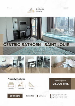 🌆✨ For rent ✨ Centric Sathorn–Saint Louis ✨ NO-132