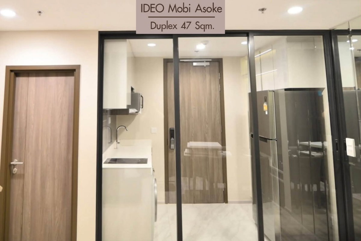 picture P-029 💢 For rent: 35,000 🌵🌈 47 sqm. 🔑 2-story duplex, Ideo Mobi Asoke 🌵🌈 - 7/10