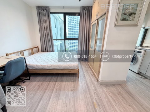 Bestdeal FOR RENT Studio 22 sqm. Rental 13,000 THB /month CONDO “IDEO MOBI RAMA 9” Near Phraram Kao 9 MRT Station 80 meters.