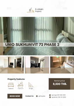 💚🏡 For rent ✨ UNiO Sukhumvit 72 Phase 2 ✨ NO-136