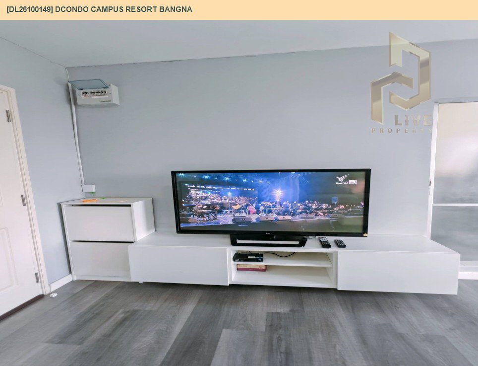 รูป DL26100149 ให้เช่าคอนโด ดีคอนโด แคมปัส รีสอร์ท บางนา (dcondo Campus Resort Bangna) ใกล้ - พร้อมเข้าอยู่ โทรด่วน 0653619502 LineID @952jdxxk - รูปที่ 3/7