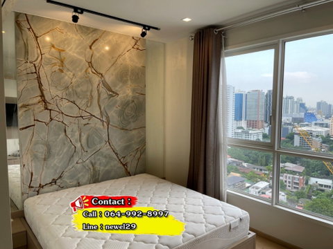 Tel. 064-992-8997 Condo HQ Thonglor @BTS Thong Lo, 50 sq.m 1 Bedroom 22nd floor, Clear View, Fully furnished