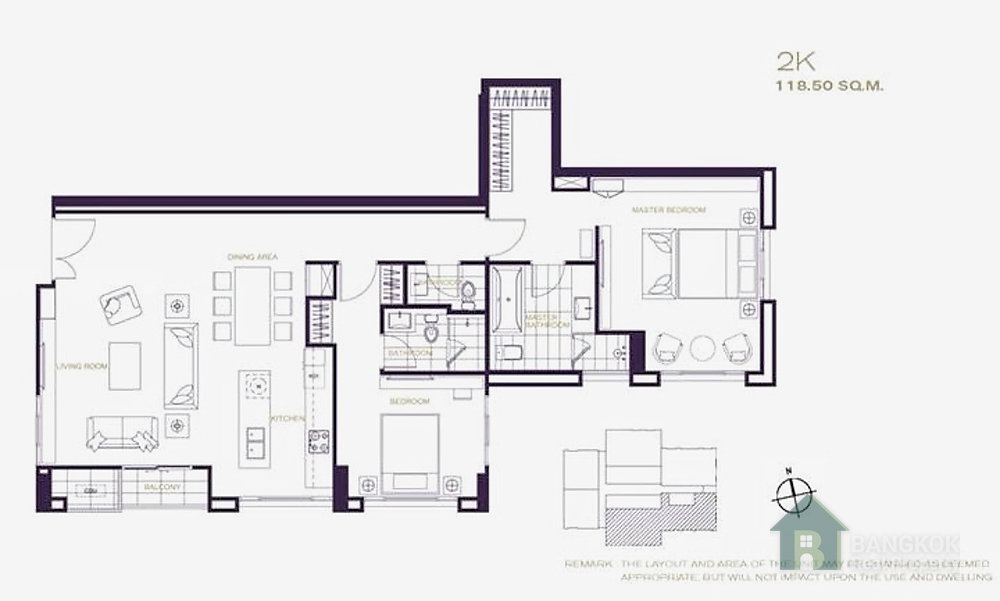 picture THE XXXIX Sukhumvit 39 | Spacious Luxury 2-Bed Residence BTS Phrom Phong - 15/15