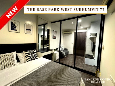 คอนโดให้เช่า : 🍀🍀 ดีลดีที่สุด🔥 ให้เช่า📌 The Base Park West Sukhumvit 77 (Line:@rent2022) BTS อ่อนนุช✨พร้อมเข้าอยู่ 🔖 A09346