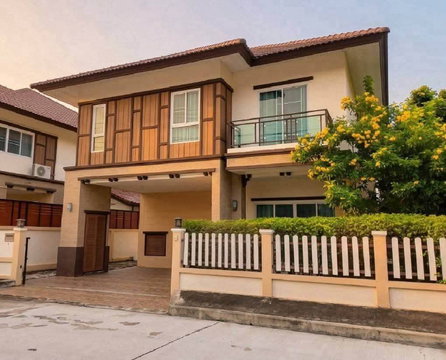 ขายบ้าน ใกล้ตลาดเจริญเจริญ โครงการ Grand Lanna Meridian สันกำแพง เชียงใหม่ (H615) T.0946511456