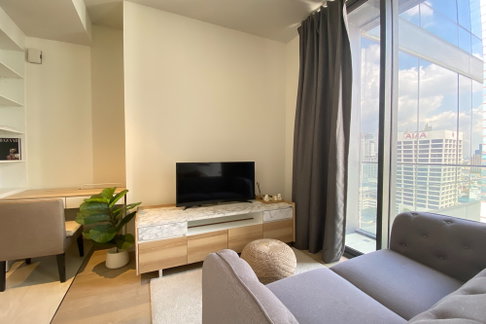 🔥 Sale !! 🔥Ashton Silom, 1 bedroom, 1 bathroom, high floor 19++, Modern style !! Code C20221202793 furnished, ready to move in, Special Deal!!📣📣