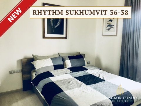 🍀🍀 Modern condo💙ให้เช่า📌 Rhythm Sukhumvit 36-38 (Line:@rent2022) BTS ทองหล่อ✨พร้อมเข้าอยู่ 🔖 A08301