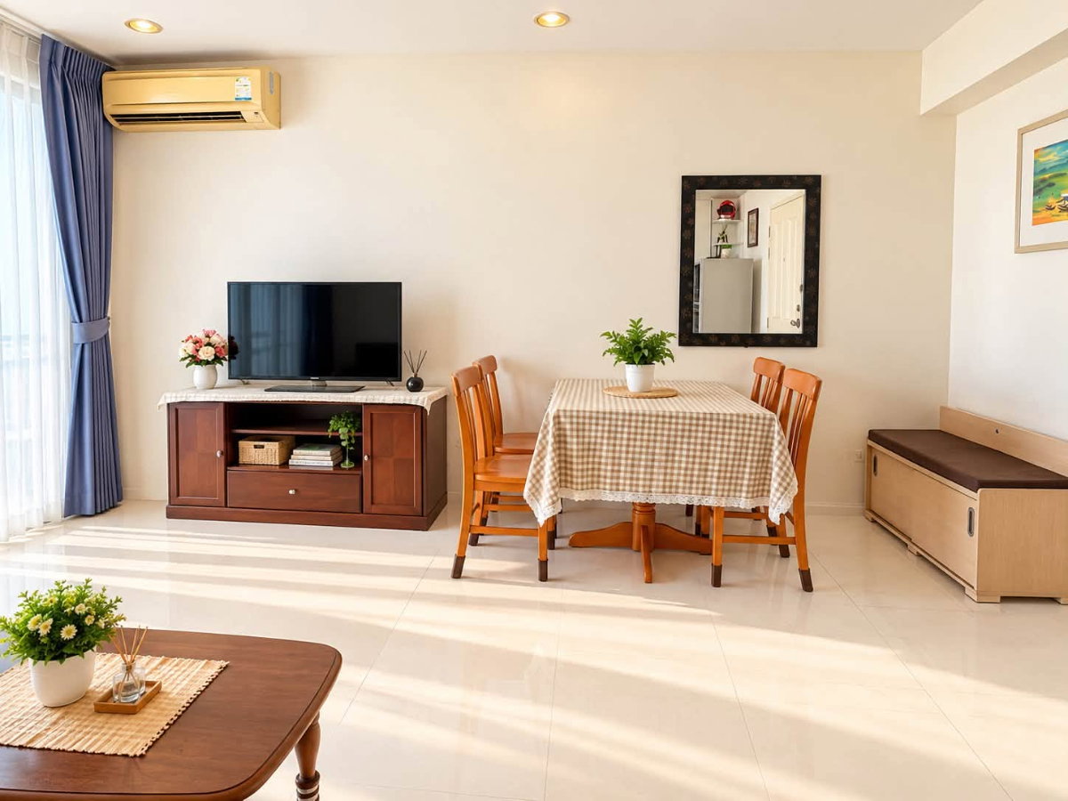 รูป ให้เช่าศรีราชาคอนโดวิว ห้องใหญ่ แต่งครบ พร้อมอยู่ - รูปที่ 8/10