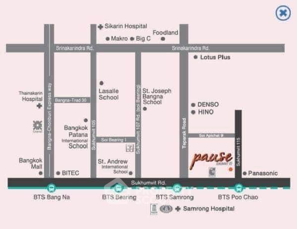 รูป ห้องนอน 2 ห้อง ใกล้ BTS ปู่เจ้า 200 ม. Pause Condo Sukumvit 115 (ID 3297891) - รูปที่ 2/18