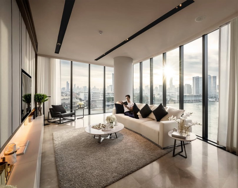 รูป ให้เช่าคอนโด   Banyan Tree Residences Riverside Bangkok __ ☘️ 2 ห้องนอน ☘️ (160 ตรม.)   - รูปที่ 3/4