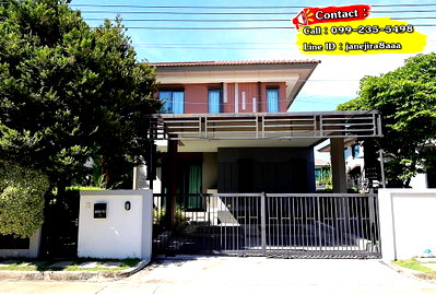 เช่าบ้านเดี่ยว สมุทรปราการ : โครงการ บุราสิริ วงแหวน-อ่อนนุช (ซอยนิคมเจโม) 50.4 ตร.วา 3 นอน 3 น้ำ จอดรถ 2 คัน ตกแต่งครบ / Call : 099-235-5498