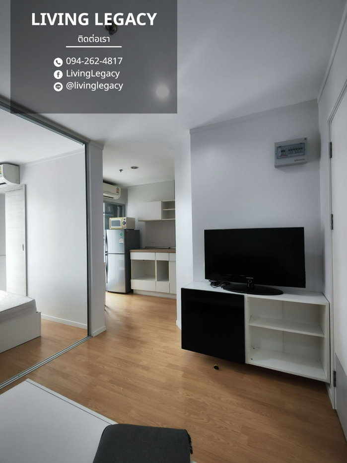 รูป SH0JP4 เช่าด่วน คอนโด Lumpini Place Srinakarin - Huamark Station 26 ตร.ม. | ชั้น 17 | 1 นอน 1 น้ำ | 10,000 บาท/เดือน (LINE: @livinglegacy) - รูปที่ 2/16
