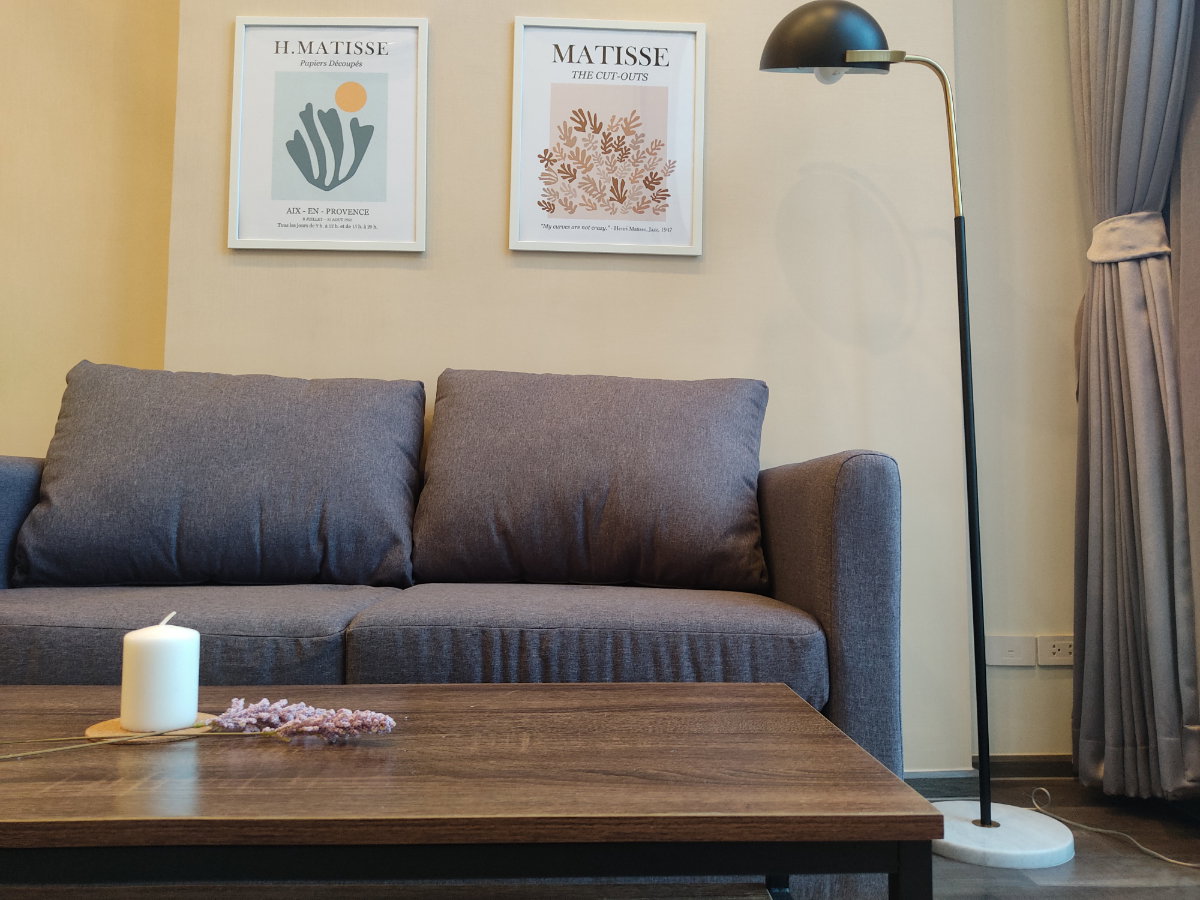 picture Condo for RENT : Knightsbridge Space Rama 9 𝐒𝐢𝐳𝐞 : 39 sqm. Duplex 1 Bed 1 Bath / City View 𝐅𝐥𝐨𝐨𝐫 : 22nd ✅Fully furnished - 9/20