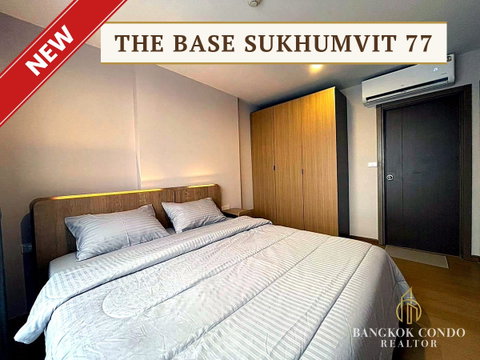 🍀🍀 Beautiful condo 🌸 For Rent📌 The Base Sukhumvit 77 (Line:@rent2022) BTS On Nut✨Ready to move in 🔖 A03899