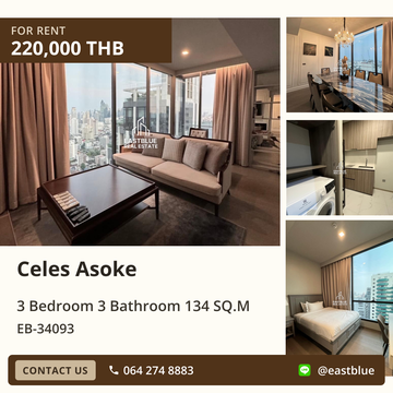 คอนโดหรูให้เช่า Celes Asoke ใกล้ BTS อโศก ✨