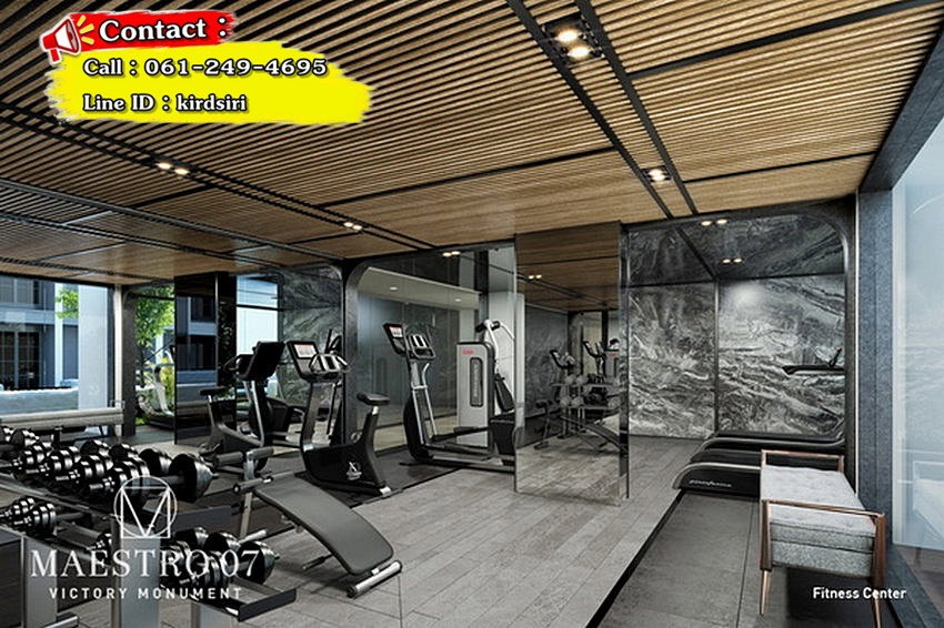 picture Call : 061-249-4695 / Condo Maestro 07 @BTS Victory Monument, 27 sq.m 1 Bed 7th floor, Fully furnished - 7/11