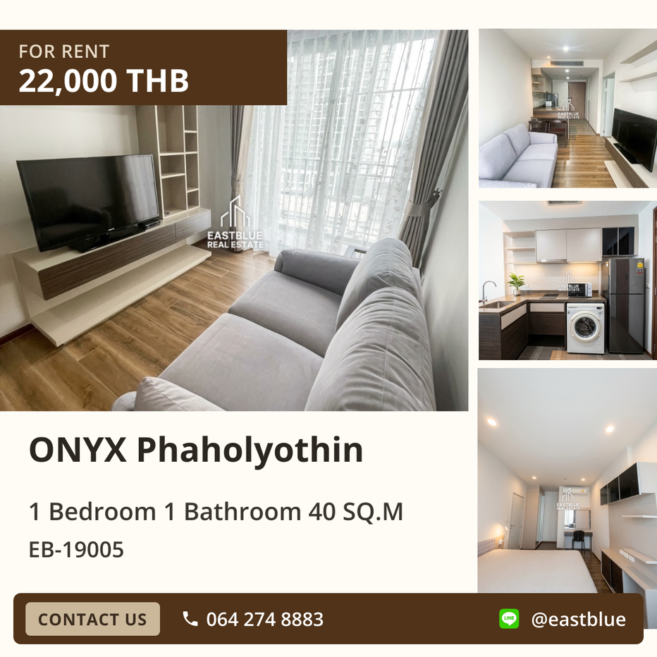 picture Rent a luxurious 1-bedroom condo at ONYX Phaholyothin, Phaya Thai! ðĄ - 1/10