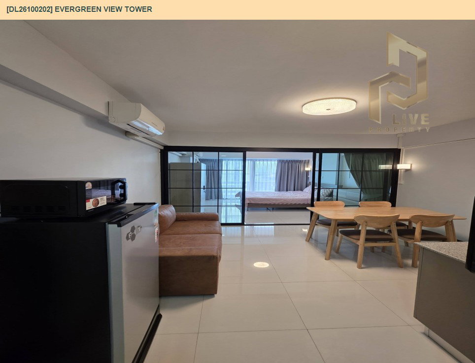 รูป DL26100202 ให้เช่าคอนโด เอเวอร์กรีน วิว ทาวเวอร์ (Evergreen View Tower) ใกล้ - พร้อมเข้าอยู่ โทรด่วน 0614453194 LineID @952jdxxk - รูปที่ 2/7