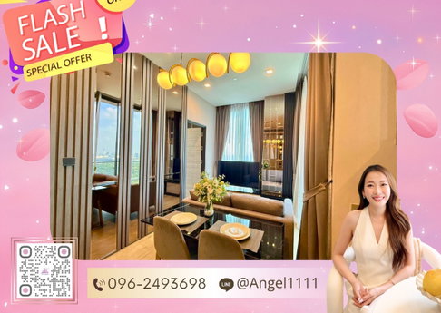 ✨🦄 Ready to move 🦄✨ The Crest Park Residences. Beautiful room✨ Garden view balcony, fully furnished. Call 096-2493698 (TCR0293)
