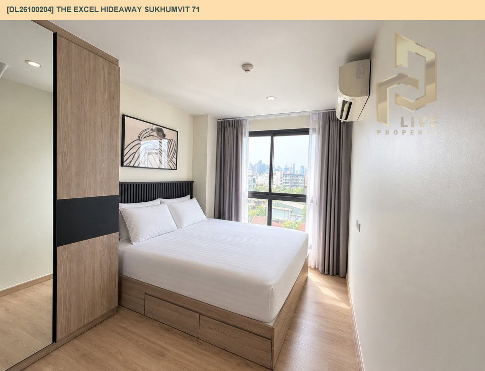 รูป DL26100204 ให้เช่าคอนโด ดิ เอ็กเซล ไฮด์ อะเวย์ สุขุมวิท 71 (The Excel Hideaway Sukhumvit 71) ใกล้ BTS อ่อนนุช พร้อมเข้าอยู่ โทรด่วน 0638692663 LineID @952jdxxk - รูปที่ 2/6