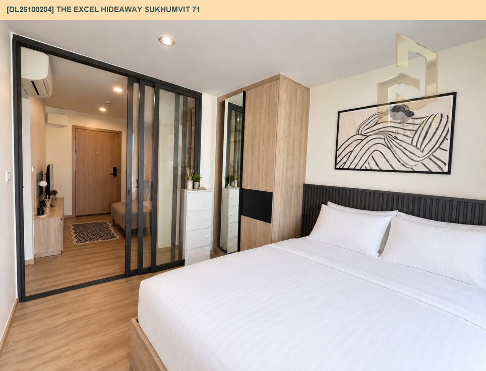 รูป DL26100204 ให้เช่าคอนโด ดิ เอ็กเซล ไฮด์ อะเวย์ สุขุมวิท 71 (The Excel Hideaway Sukhumvit 71) ใกล้ BTS อ่อนนุช พร้อมเข้าอยู่ โทรด่วน 0638692663 LineID @952jdxxk - รูปที่ 3/6