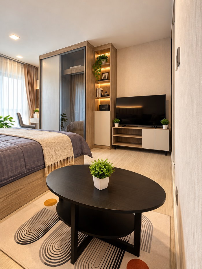รูป 🏙️✨ ให้เช่า 𝗞𝗔𝗩𝗘 𝗧𝗢𝗪𝗡 𝗜𝗦𝗟𝗔𝗡𝗗 | ตึก F ชั้น 2 | TV 55 นิ้ว 📺 | ว่างเดือนธันวาคม 🔑 | ค่าเช่าเริ่มต้น 𝟭𝟭,𝟬𝟬𝟬 บาท/เดือน‼️ - รูปที่ 4/8