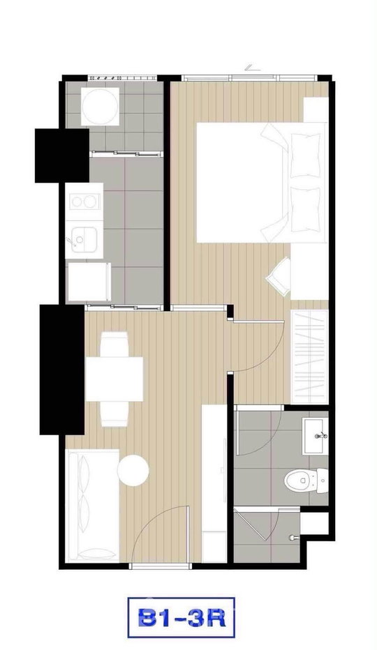 picture 24th-Floor 1-BR At Ideo Ramkamhaeng Lamsali Station (ID 3463365) - 19/19