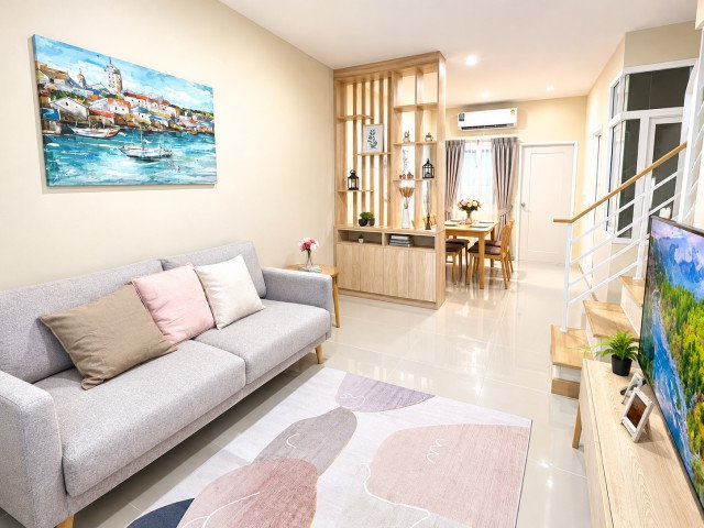 picture Sukhumvit–Lasalle–Bearing MRT Thipphawan 900m.2-story townhouse for rent 2bed and 2 bath DanSamro - 4/8