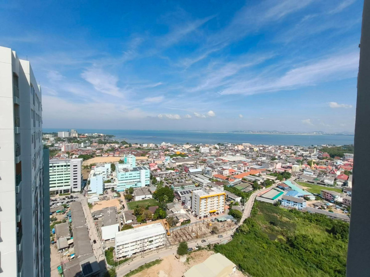 รูป ขายคอนโดลุมพินีคอนโดทาวน์ พัทยาเหนือ-สุขุมวิท ห้องมุม ชั้น 30  วิวทะเล  - รูปที่ 7/10