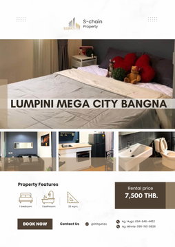 🛍️🌇 For rent ✨ Lumpini Mega City Bangna ✨ NO-142
