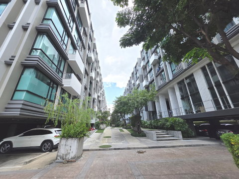 Condo near Synphaet Serirak Hospital, 2 bedrooms—monthly payments starting from 8,xxx THB.