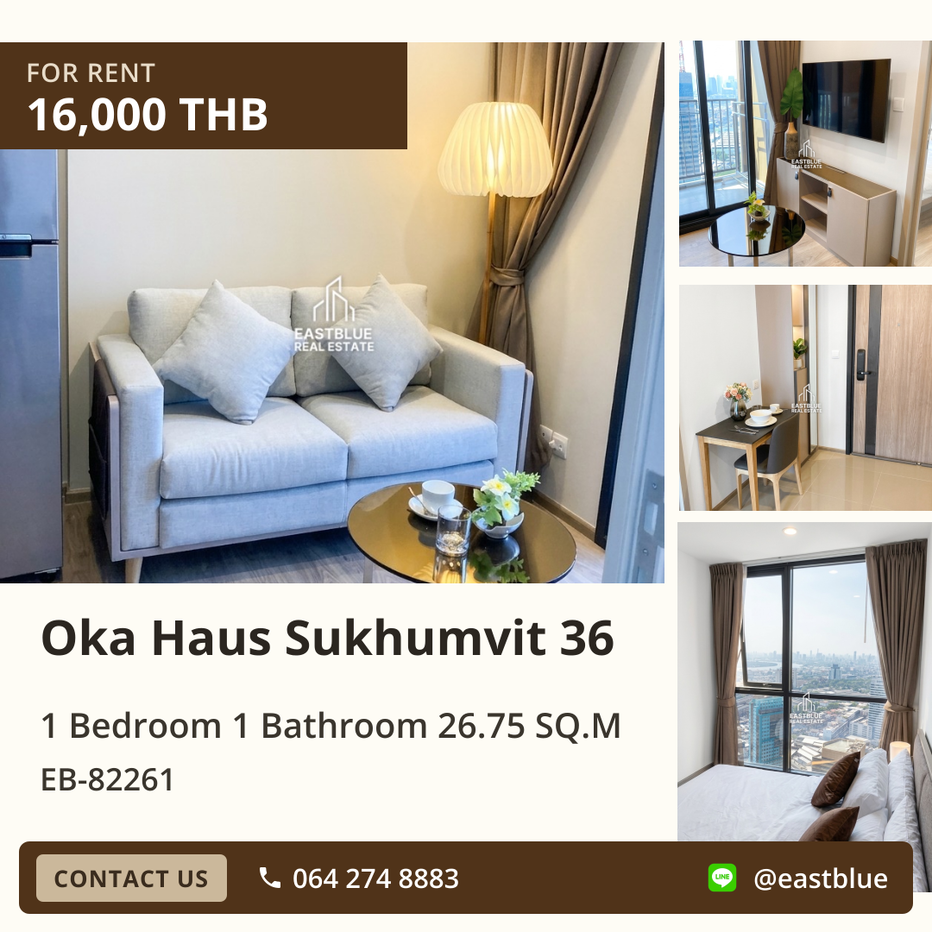 picture Rent Oka Haus Sukhumvit 36 Condo 🌟 Prime Location Near BTS Thong Lo - 1/5