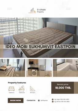 🌇🚆 For rent ✨ IDEO Mobi Sukhumvit Eastpoint ✨ NO-137