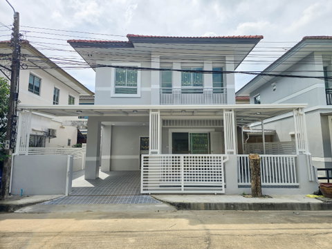 บ้านแฝด รีโนเวทใหม่ ทำเลดี หมู่บ้านพร้อมพัฒน์1 ถ.ปัญญาเนเชอรัลปาร์ค แขวงสามวาตะวันตก เขตคลองสามวา