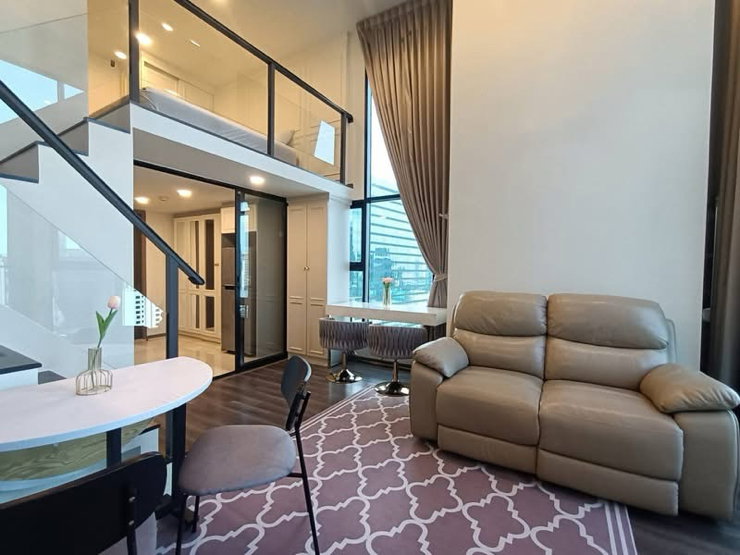 รูป ให้เช่า Knightsbridge Space Rama 9  ไนท์บริดจ์ สเปซ พระราม 9 รูปแบบห้อง Duplex 1 ห้องนอน, 1 ห้องน้ำ ชั้น 24 ขนาด 40 ตรม. ราคาเช่า 35,000 บาท/เดือน  - รูปที่ 4/17