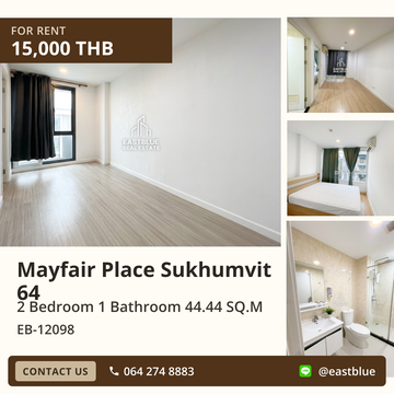 For Rent: Mayfair Place Sukhumvit 64 Condo, 2 Beds, Near BTS Punnawithi 🏡✨