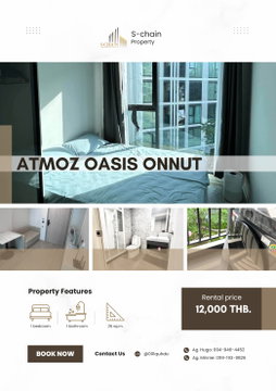 🌿💦 For rent ✨ Atmoz Oasis Onnut ✨ NO-139