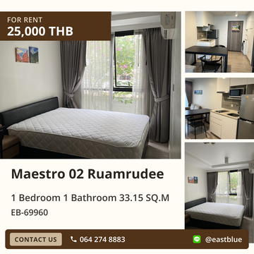 For Rent: Maestro 02 Ruamrudee Condo ✨ Prime Location near BTS Phloen Chit!
