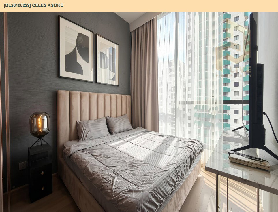รูป DL26100229 ให้เช่าคอนโด เซอเลส อโศก (CELES Asoke) ใกล้ BTS อโศก พร้อมเข้าอยู่ โทรด่วน 0653619502 LineID @952jdxxk - รูปที่ 3/6
